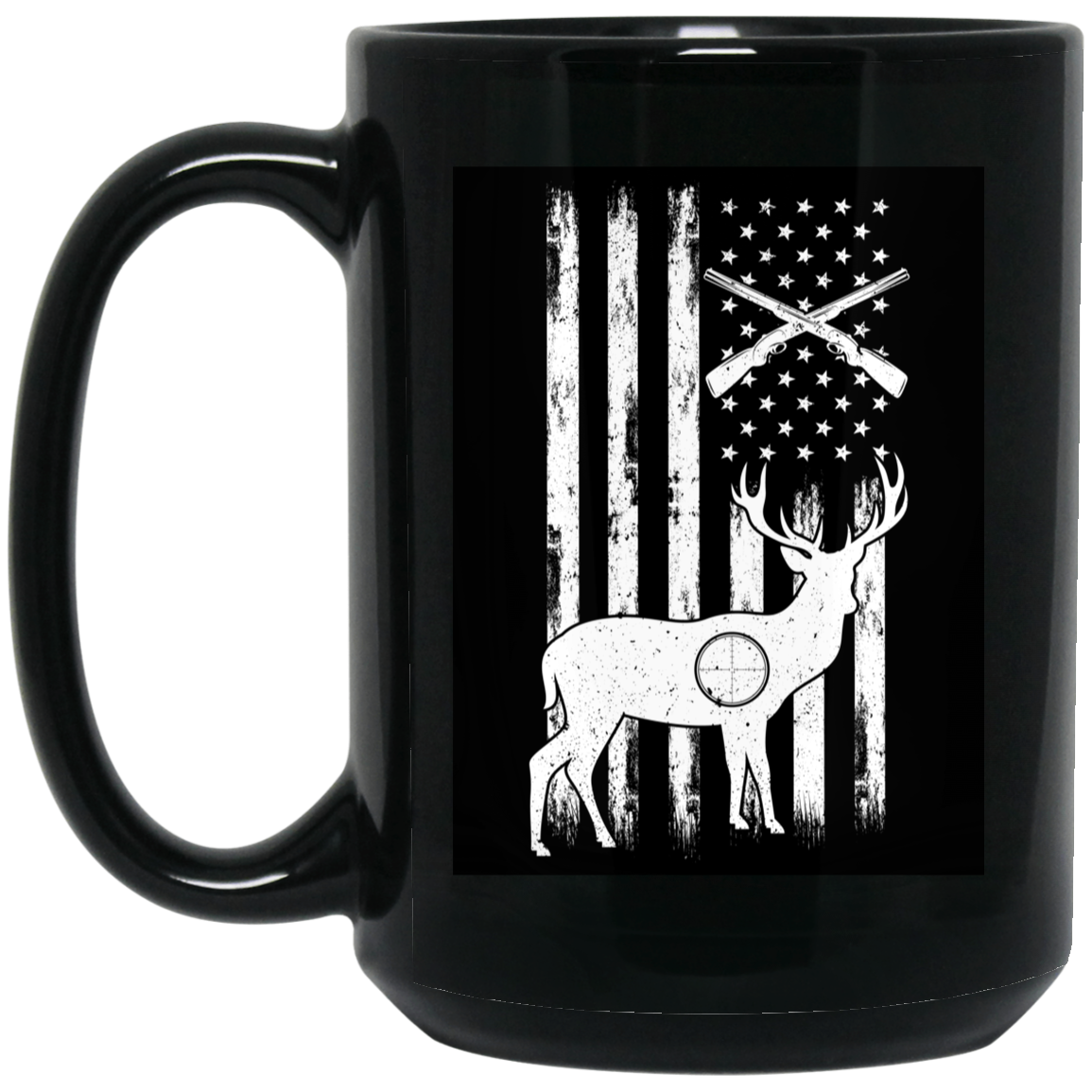 Hunting Outdoor Enthusiast 15oz Black Mug