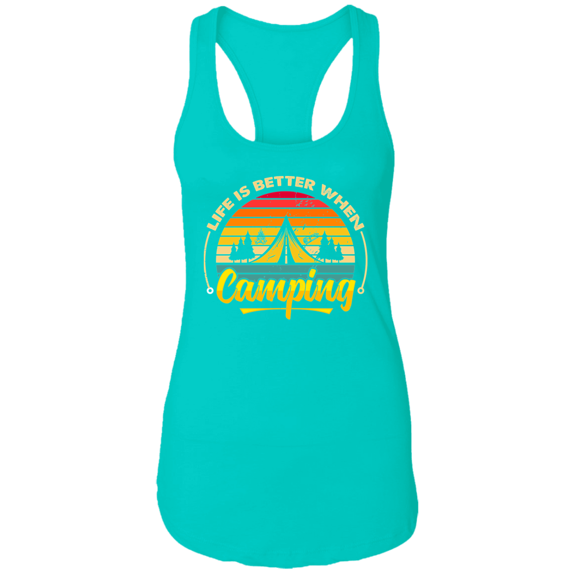 Ladies Ideal Racerback Tank_camping