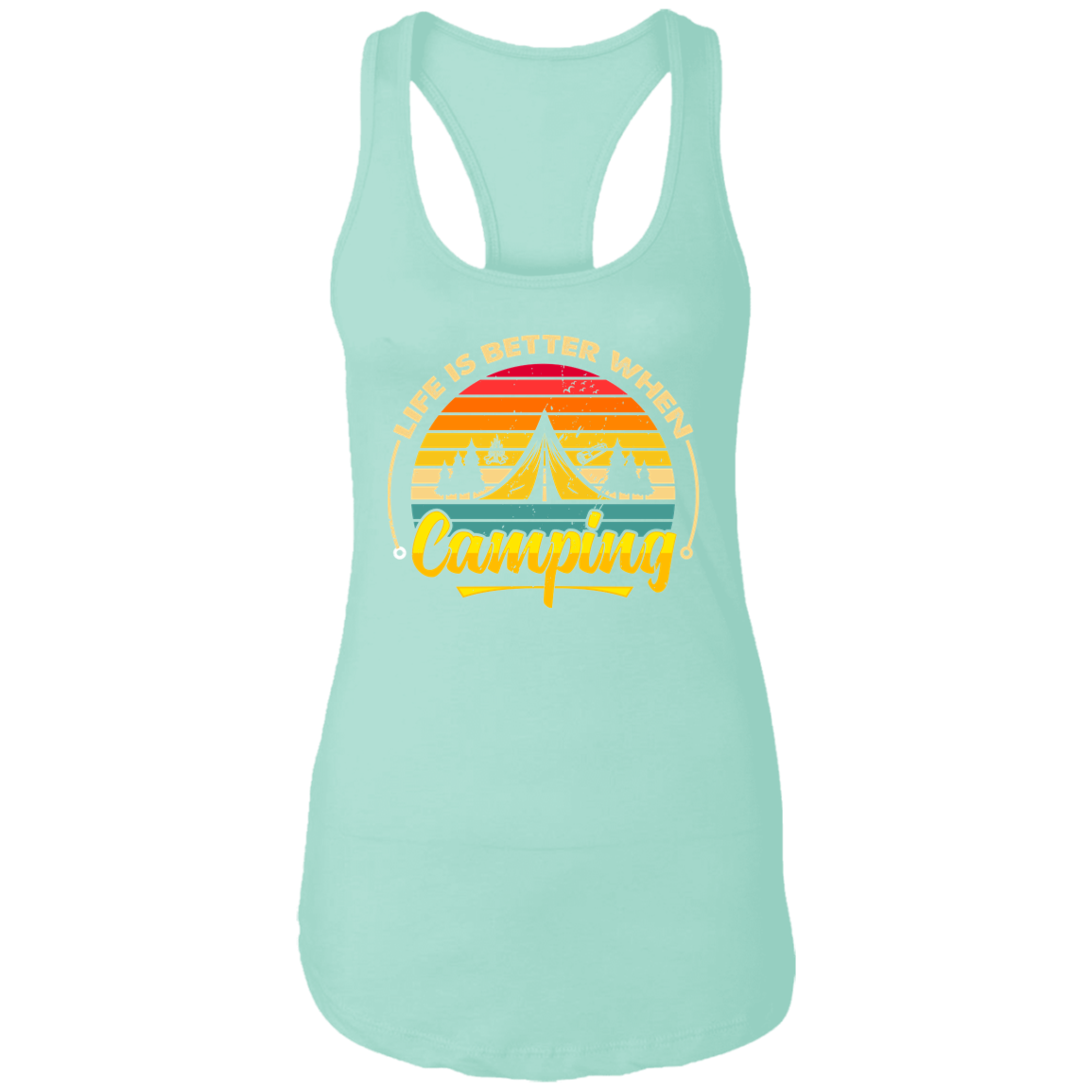 Ladies Ideal Racerback Tank_camping