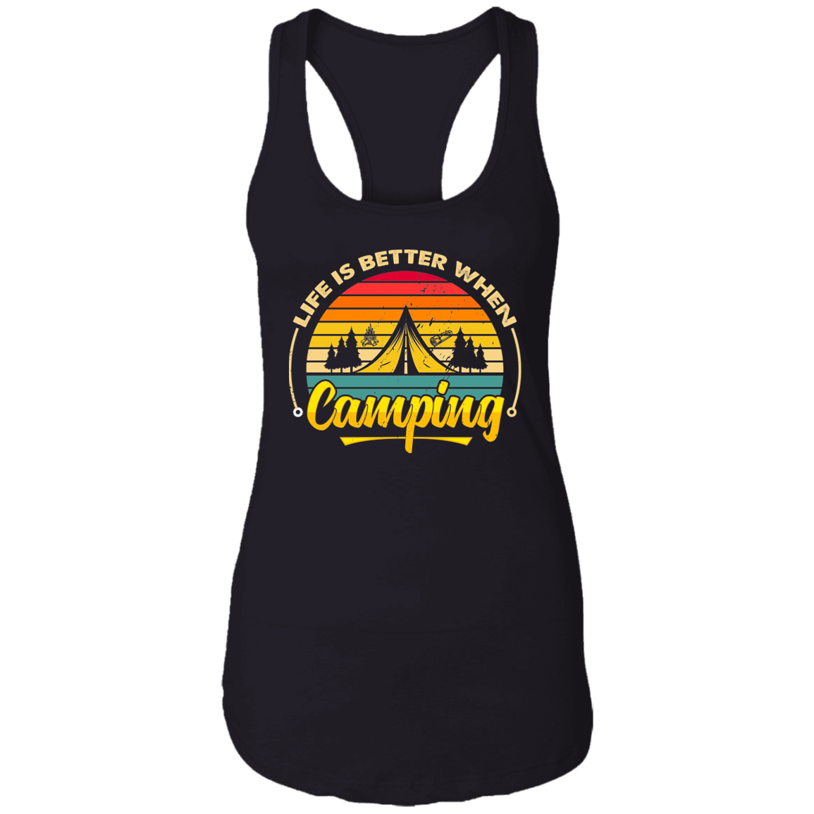 Ladies Ideal Racerback Tank_camping