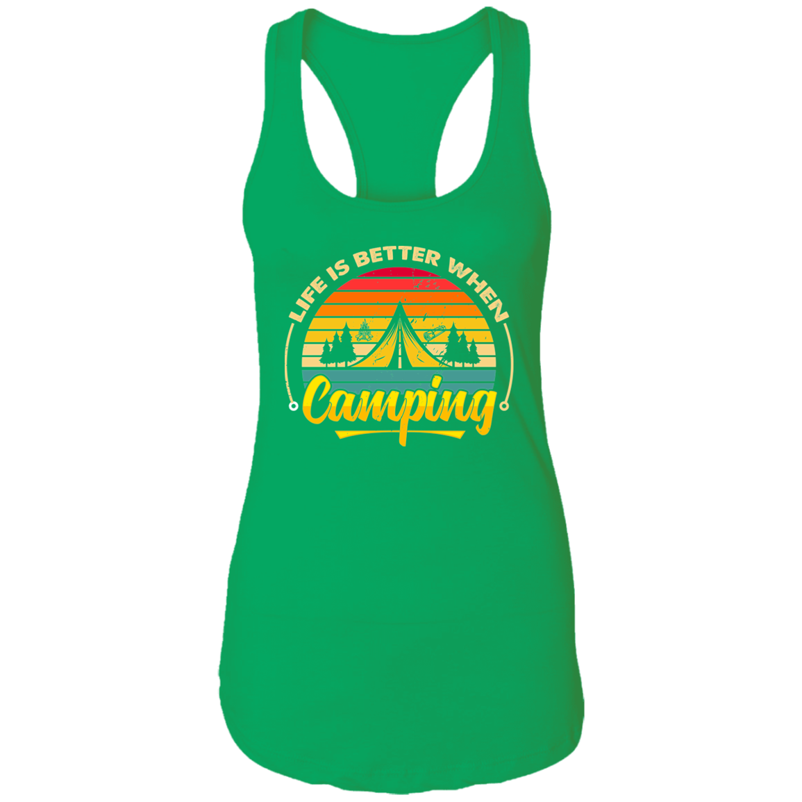 Ladies Ideal Racerback Tank_camping