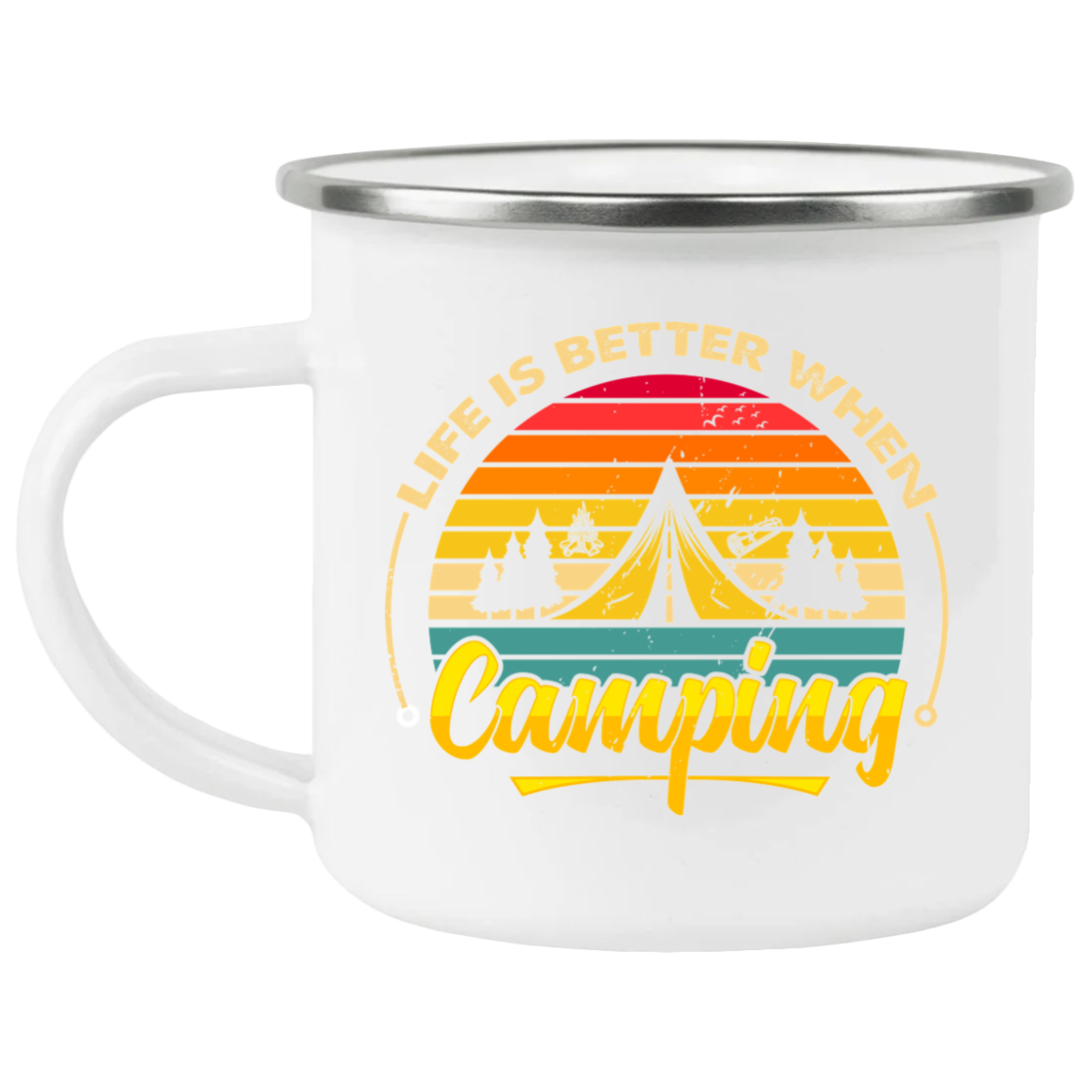 Enamel Camping Mug - Life Is Better Camping Adventure