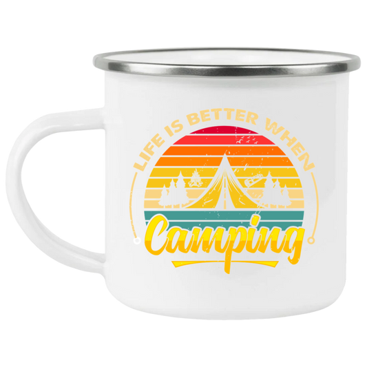 Enamel Camping Mug - Life Is Better Camping Adventure