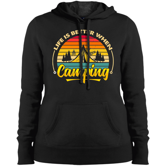 Ladies' Pullover Hooded Sweatshirt_camping