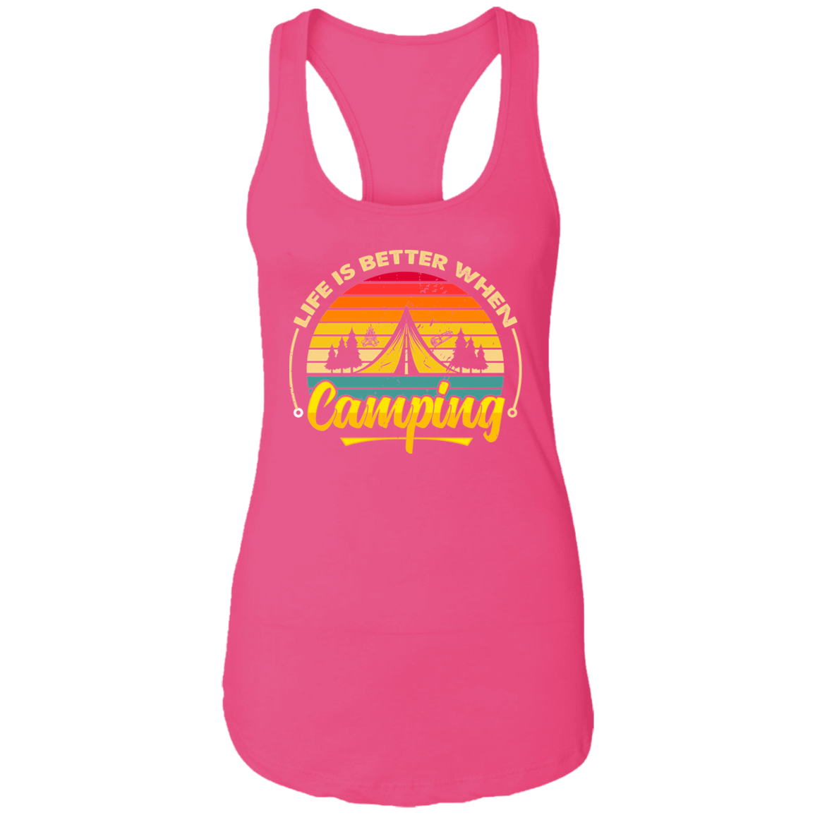 Ladies Ideal Racerback Tank_camping