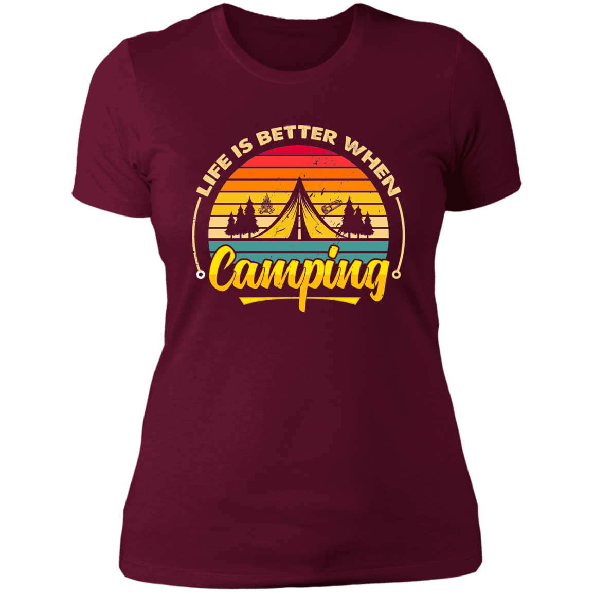 Ladies' Boyfriend T-Shirt_camping