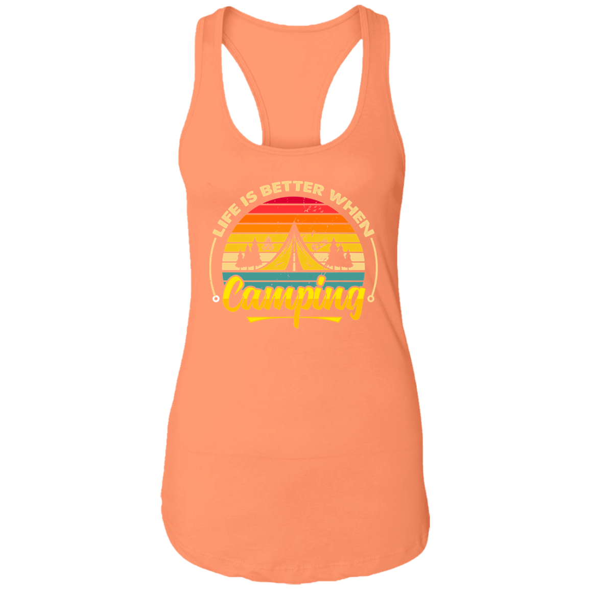 Ladies Ideal Racerback Tank_camping