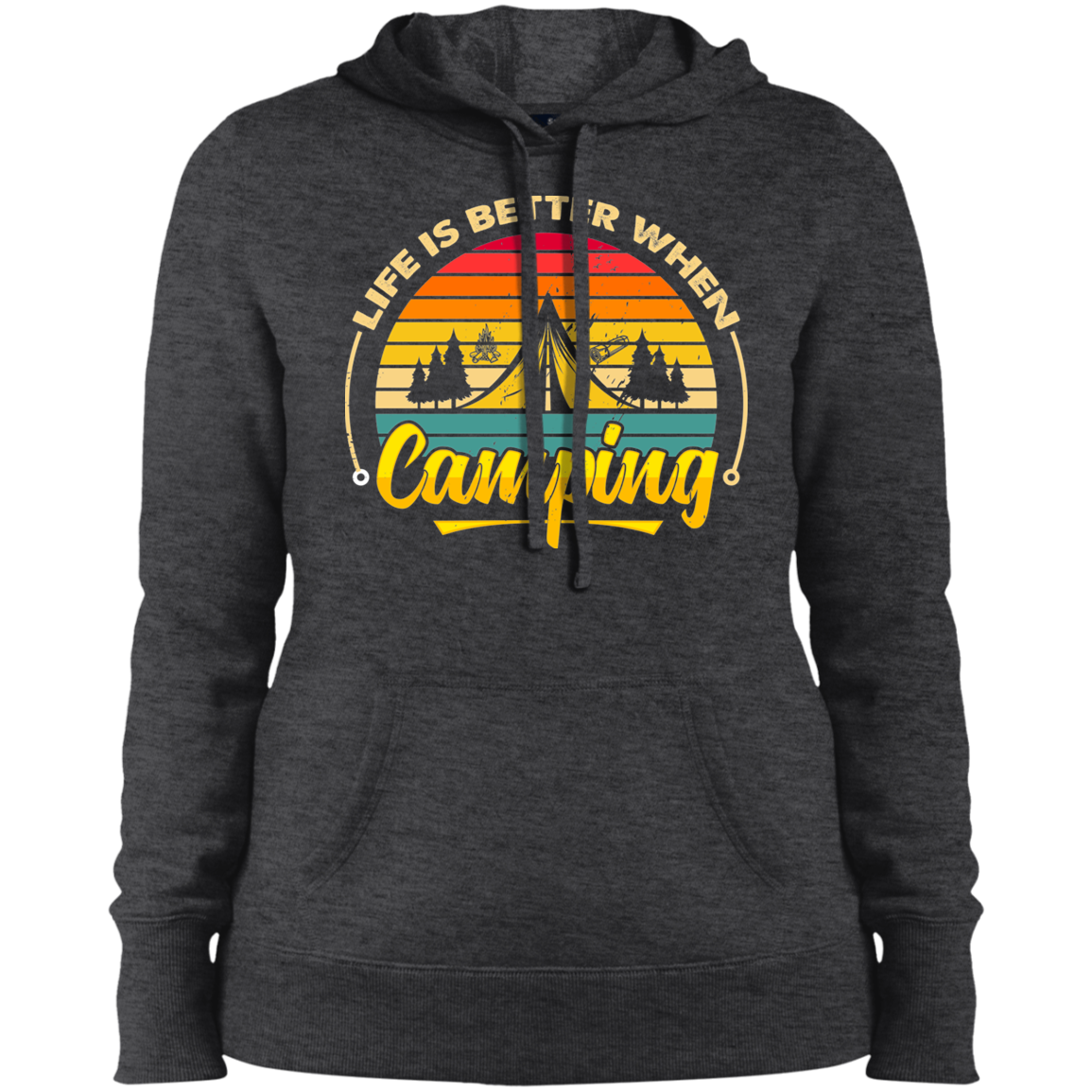 Ladies' Pullover Hooded Sweatshirt_camping