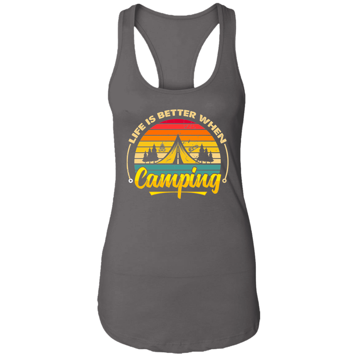 Ladies Ideal Racerback Tank_camping