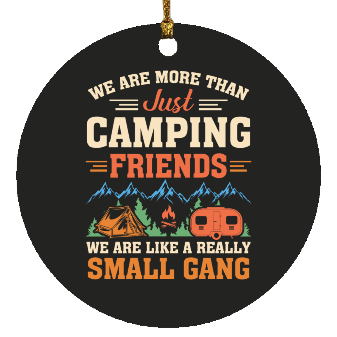 Untitled design Camping  Circle Ornament