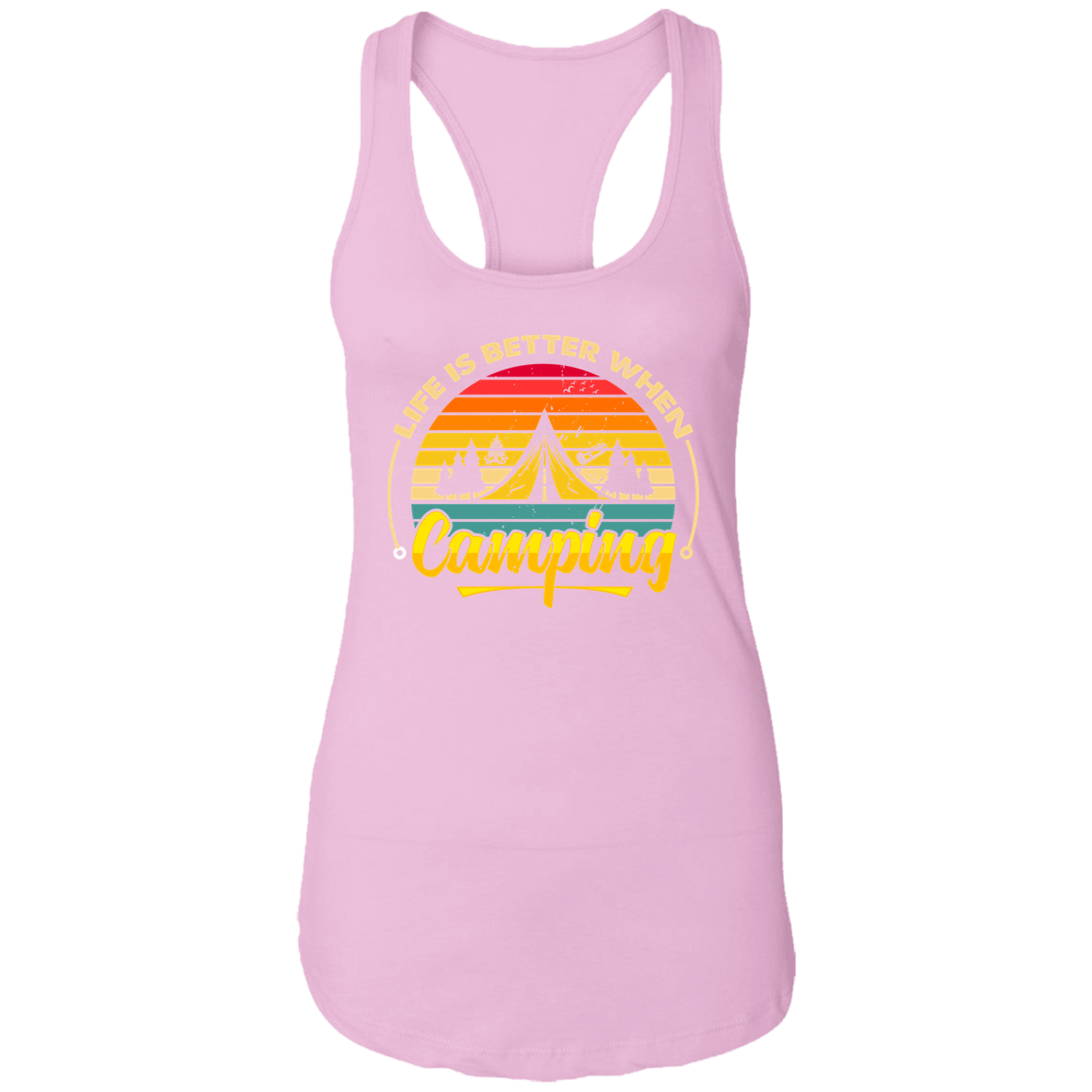 Ladies Ideal Racerback Tank_camping