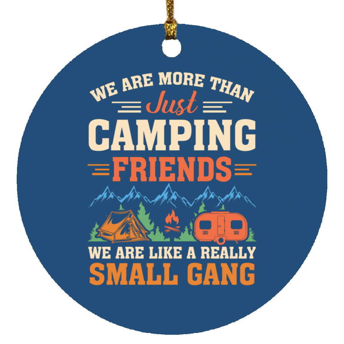 Untitled design Camping  Circle Ornament