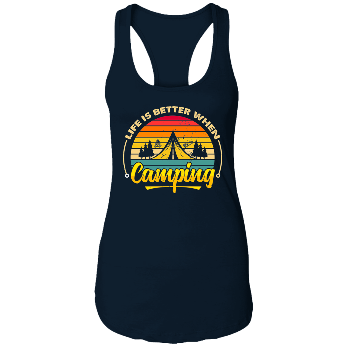 Ladies Ideal Racerback Tank_camping