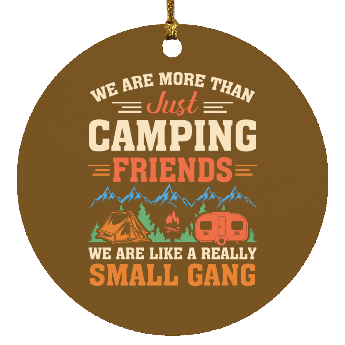 Untitled design Camping  Circle Ornament