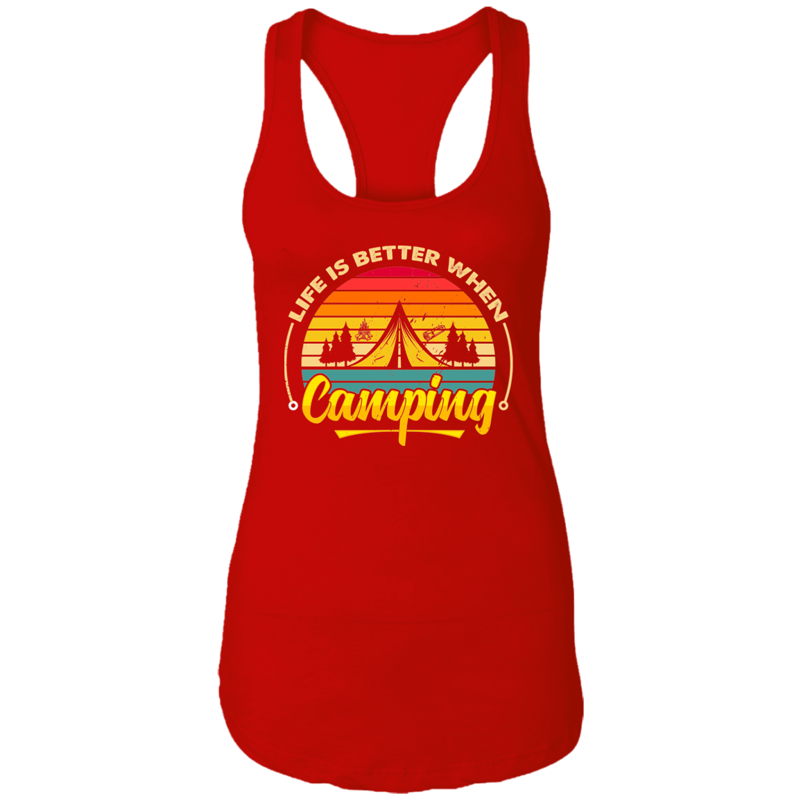 Ladies Ideal Racerback Tank_camping