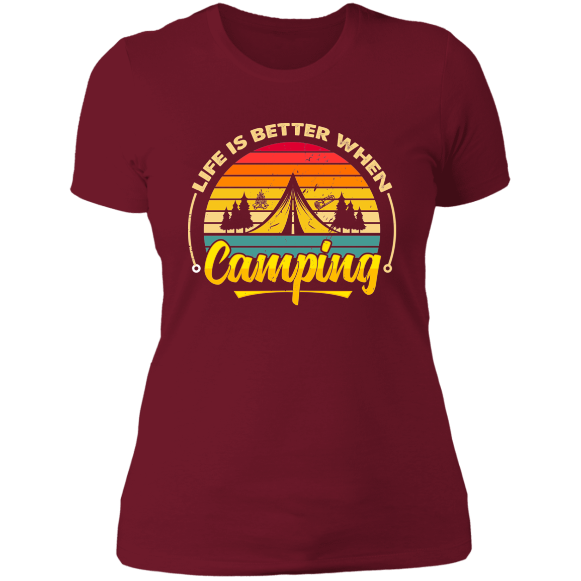 Ladies' Boyfriend T-Shirt_camping