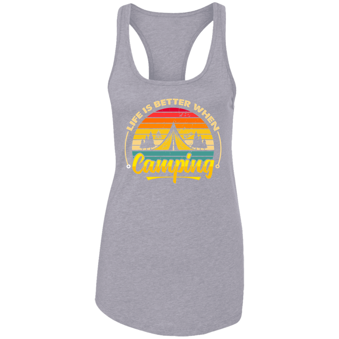 Ladies Ideal Racerback Tank_camping