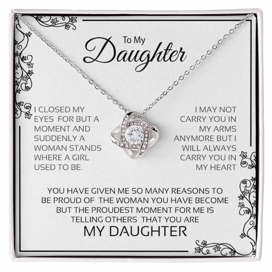 To My Daughter | Love Knot Necklace