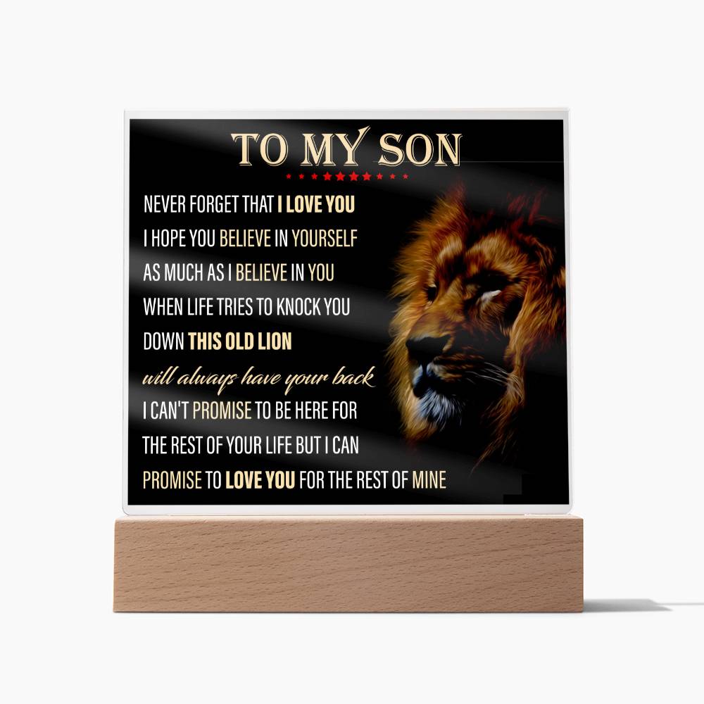 To My Son | I Love you| Acrylic Square Plaque