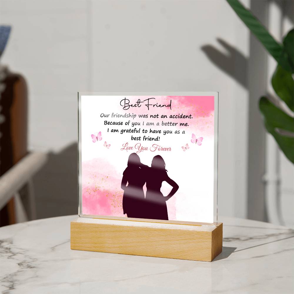 To My Bestfriend | I Love You | Acrylic Square Plaque