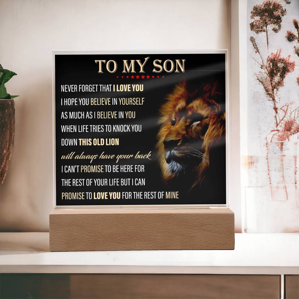 To My Son | I Love you| Acrylic Square Plaque