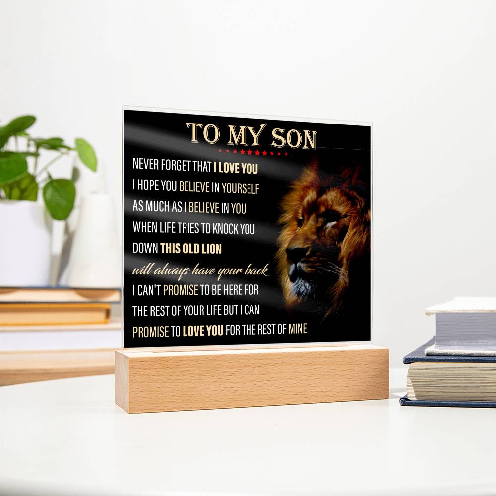 To My Son | I Love you| Acrylic Square Plaque