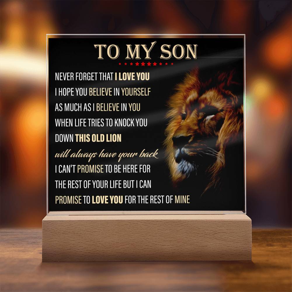 To My Son | I Love you| Acrylic Square Plaque