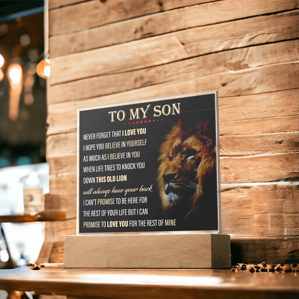 To My Son | I Love you| Acrylic Square Plaque