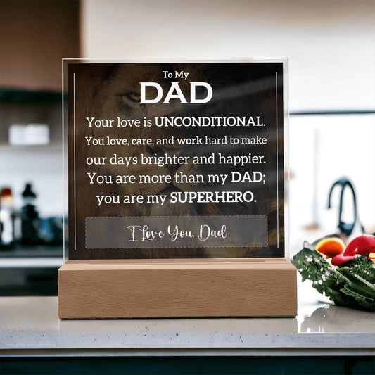 To My Dad| I Love You | Acrylic Square Plaque