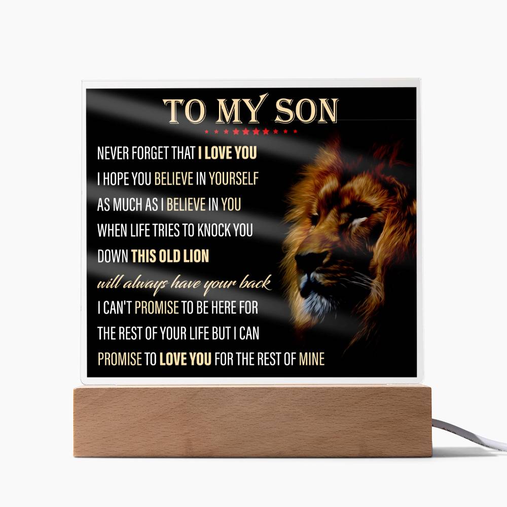 To My Son | I Love you| Acrylic Square Plaque