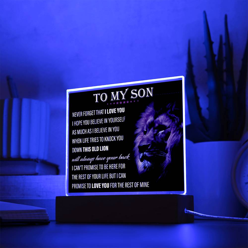 To My Son | I Love you| Acrylic Square Plaque