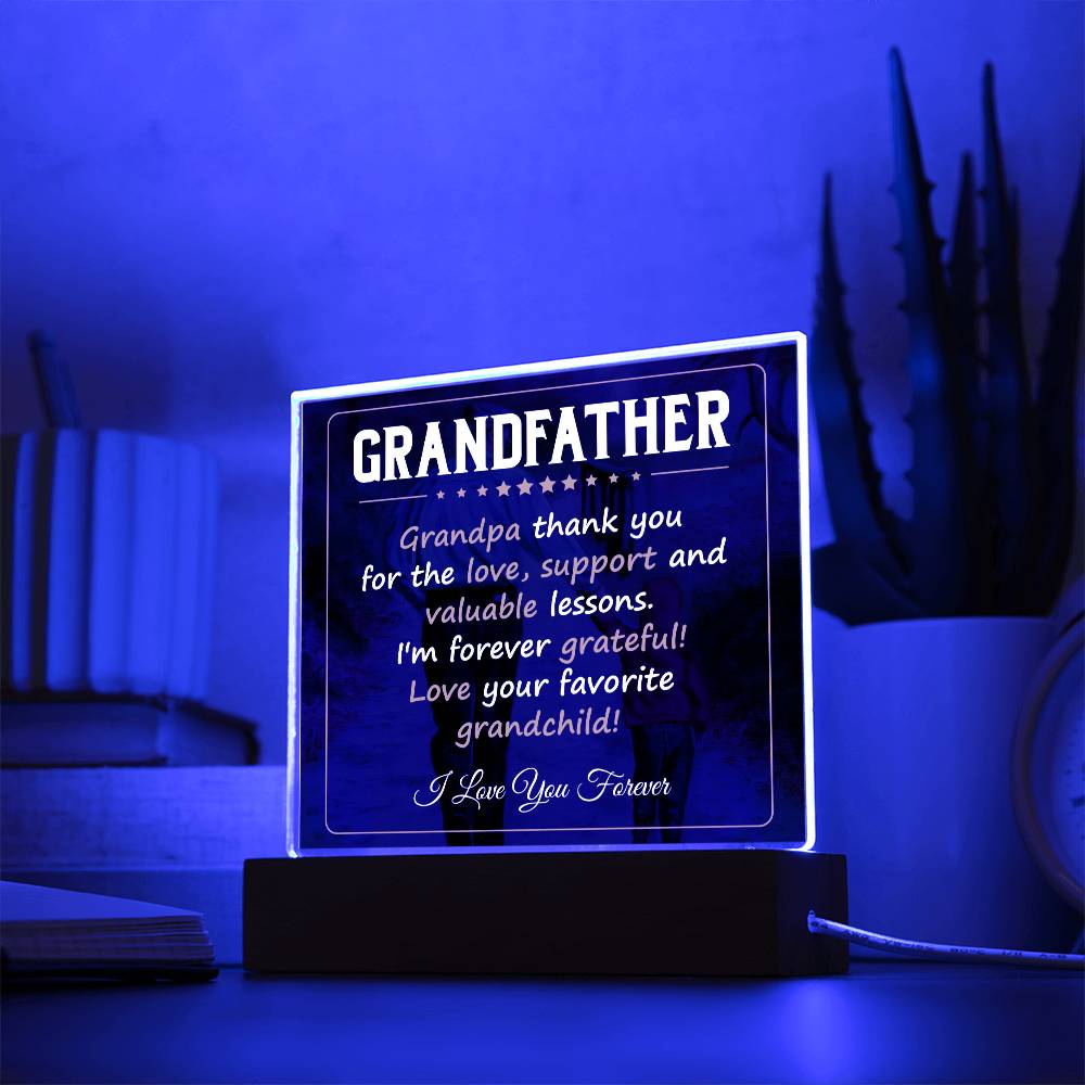 To My Grandfather | I Love You | Acrylic Square Plaque