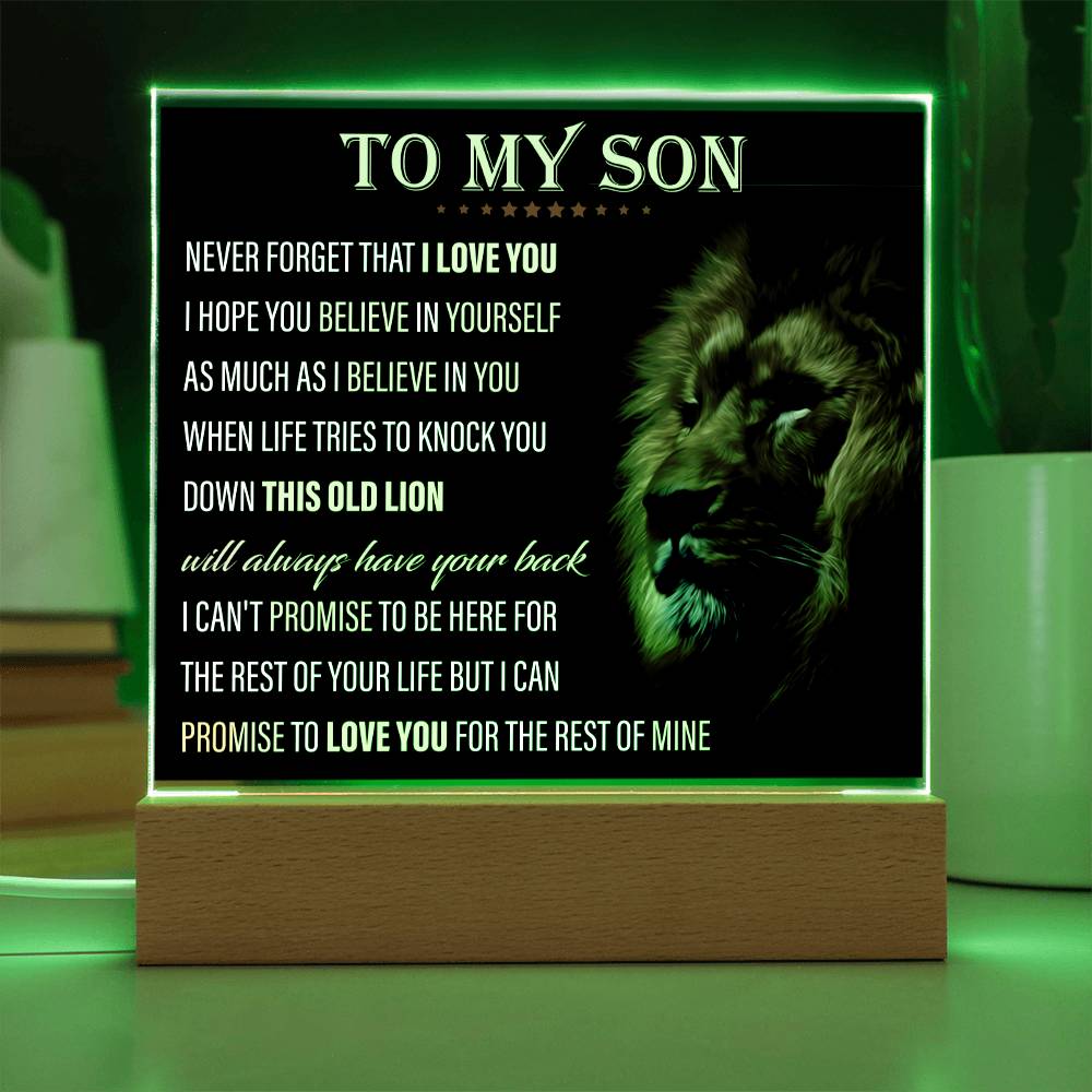 To My Son | I Love you| Acrylic Square Plaque