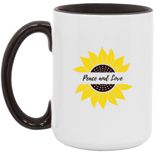 Peace and Love  15oz. Accent Mug