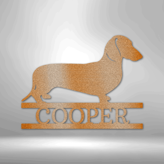 Personalized Dachshund Steel Sign