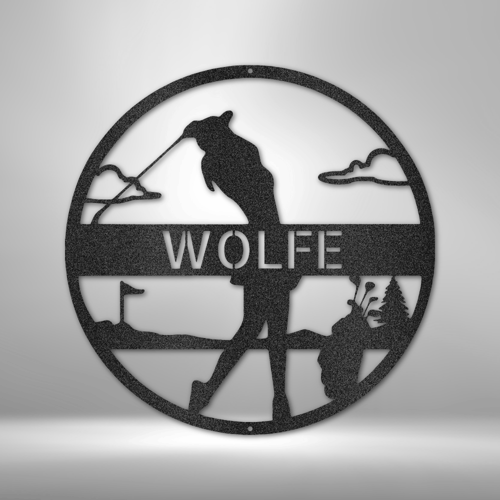 Customizable Golf Theme Metal Art Décor