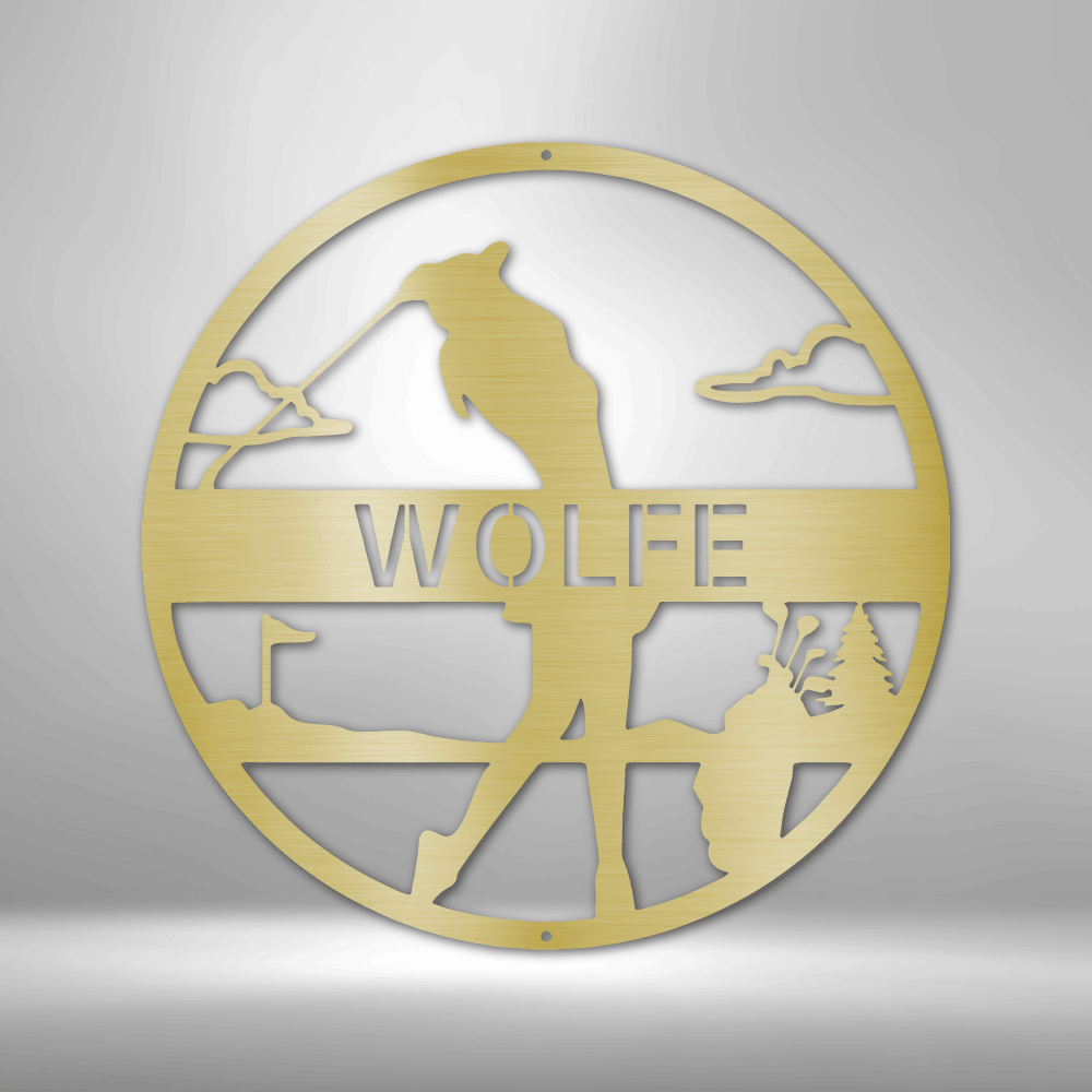 Customizable Golf Theme Metal Art Décor